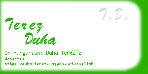 terez duha business card